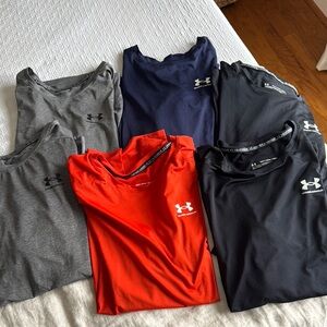 Under Armour Assorted Compression Men's T-Shirts - Gray, Navy, Black & Orange